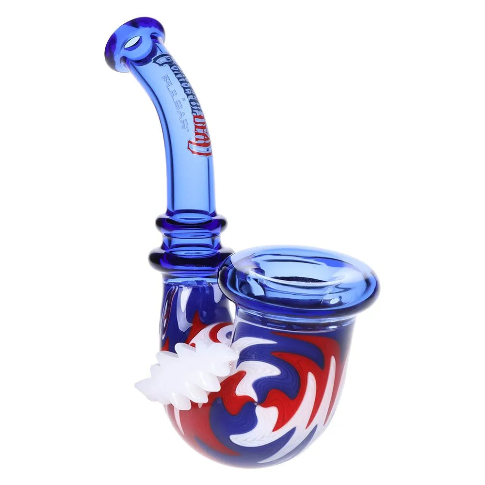Grateful Dead x Pulsar Bolt Handle Wig Wag Glass Sherlock Pipe - 5", BDD Wholesale