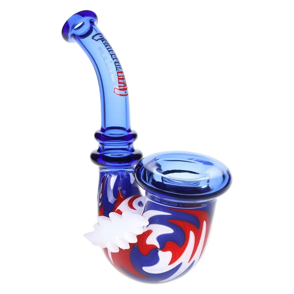 Grateful Dead x Pulsar Bolt Handle Wig Wag Glass Sherlock Pipe - 5", BDD Wholesale