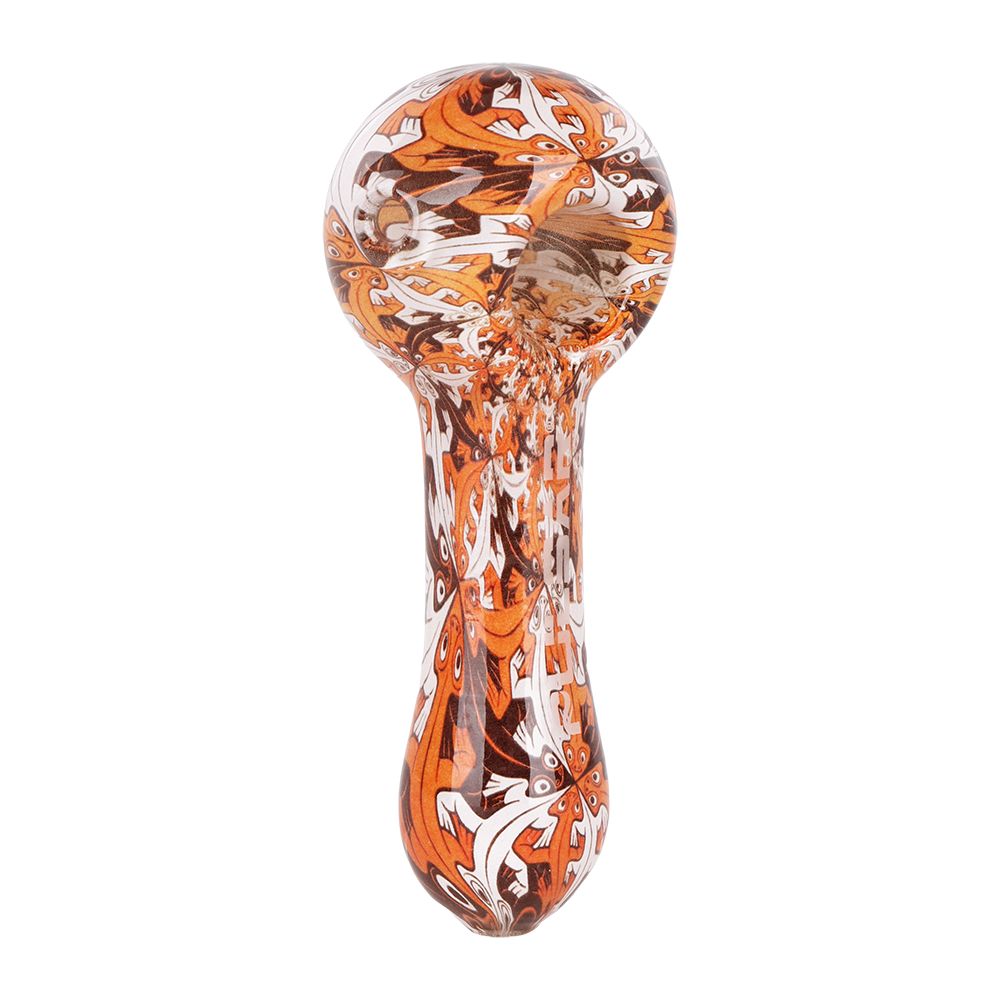 Pulsar Inside Print Glass Spoon Pipe | 4.75", BDD Wholesale