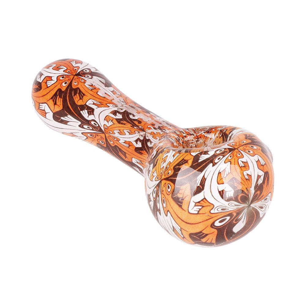 Pulsar Inside Print Glass Spoon Pipe | 4.75", BDD Wholesale