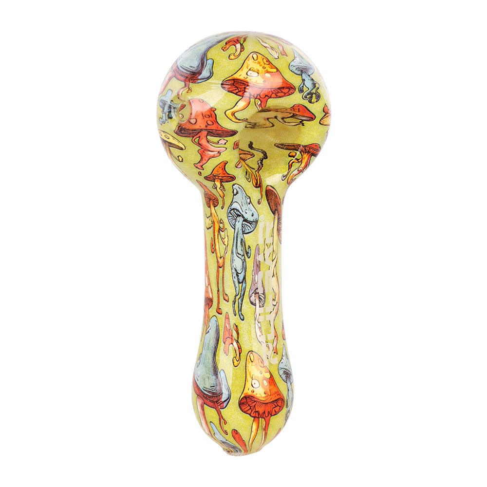 Pulsar Inside Print Glass Spoon Pipe | 4.75", BDD Wholesale