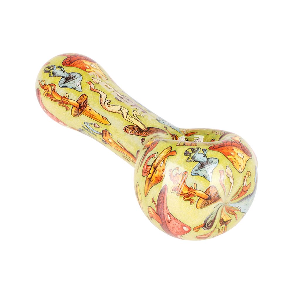 Pulsar Inside Print Glass Spoon Pipe | 4.75", BDD Wholesale