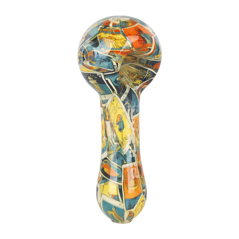 Pulsar Inside Print Glass Spoon Pipe | 4.75", BDD Wholesale