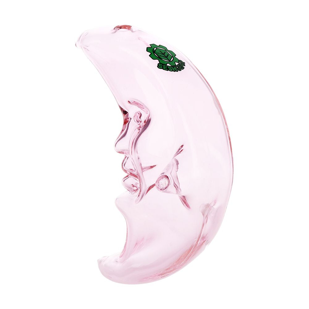 SeshGear Over the Moon Glass Hand Pipe - 3.75", BDD Wholesale