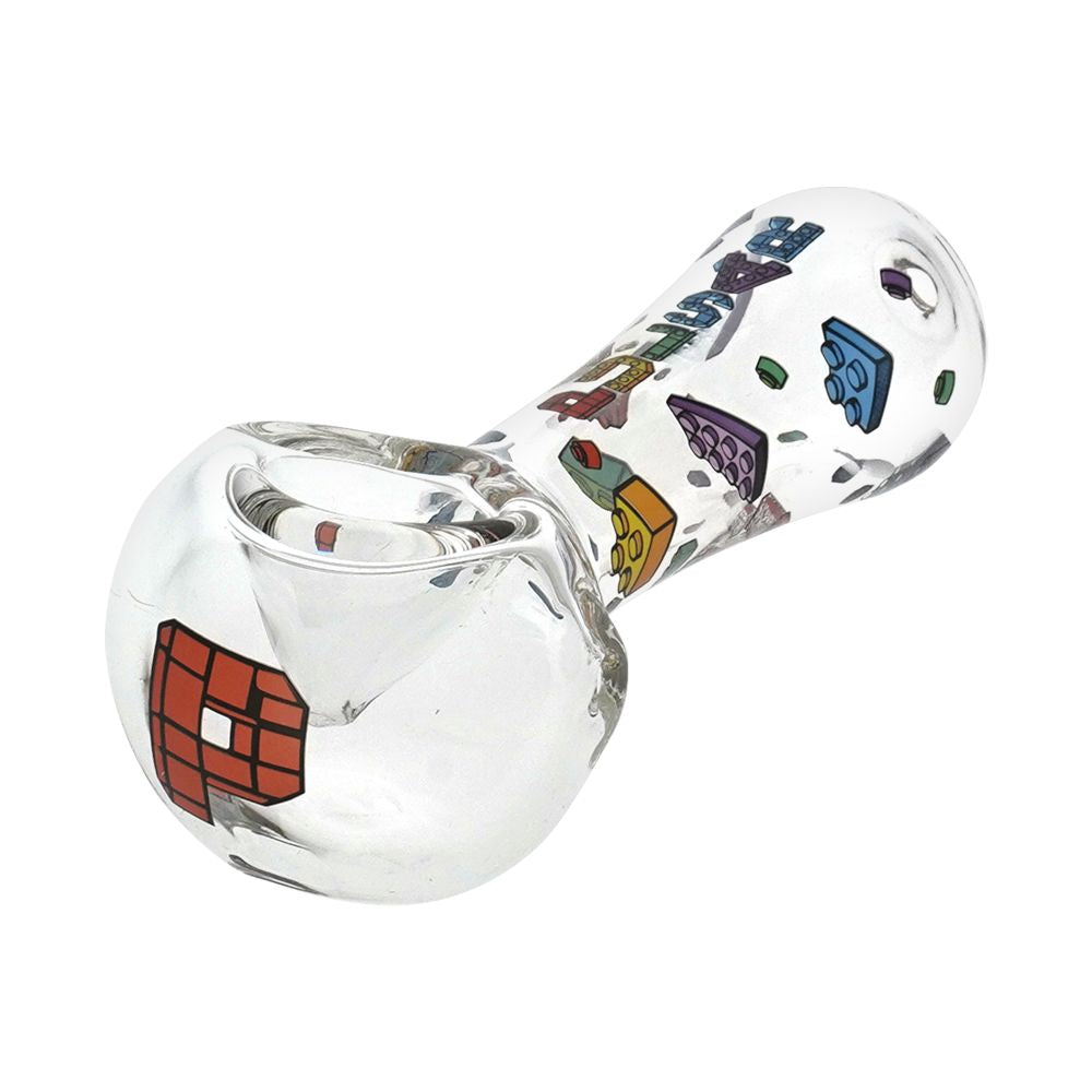 3CT BUNDLE - Pulsar Building Blocks Glass Spoon Pipe - 4.5", BDD Wholesale