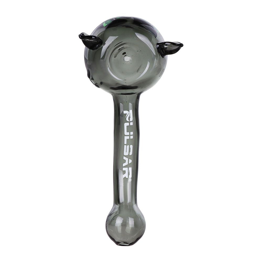 3CT BUNDLE - Pulsar Black Cat Glass Hand Pipe - 5", BDD Wholesale