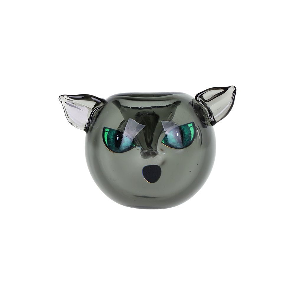 3CT BUNDLE - Pulsar Black Cat Glass Hand Pipe - 5", BDD Wholesale