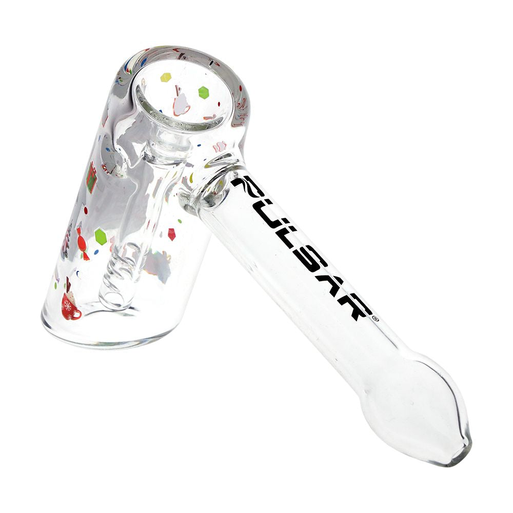 3CT BUNDLE - Pulsar Christmas Themed Glass Bubbler - 5.75" / Designs Vary, BDD Wholesale