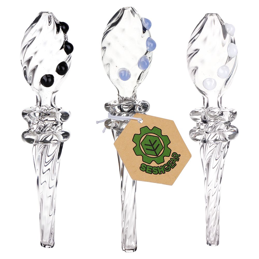 3CT BUNDLE - SeshGear Twisted Helix Dab Straw - 5.8" / Assorted Colors, BDD Wholesale
