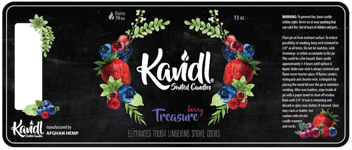 Afghan Hemp Scented Candles-Treasure berry