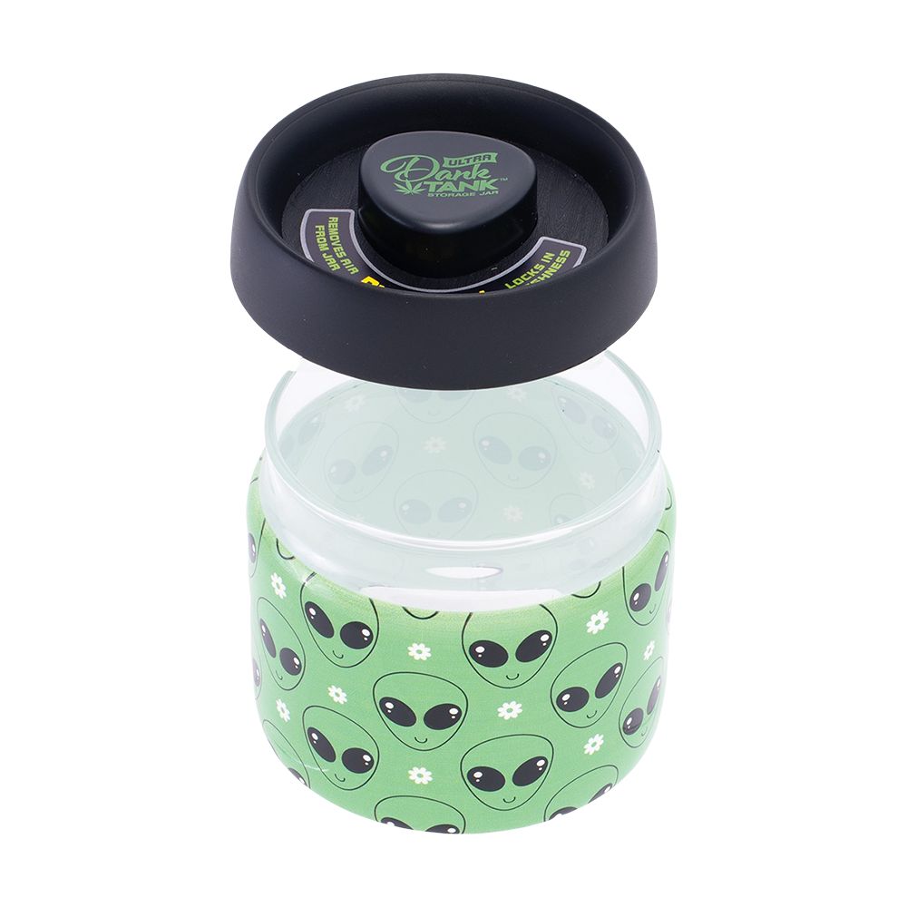 Fujima Dank Tank Vacuum Glass Jar - 4.2" / Green Alien, BDD Wholesale