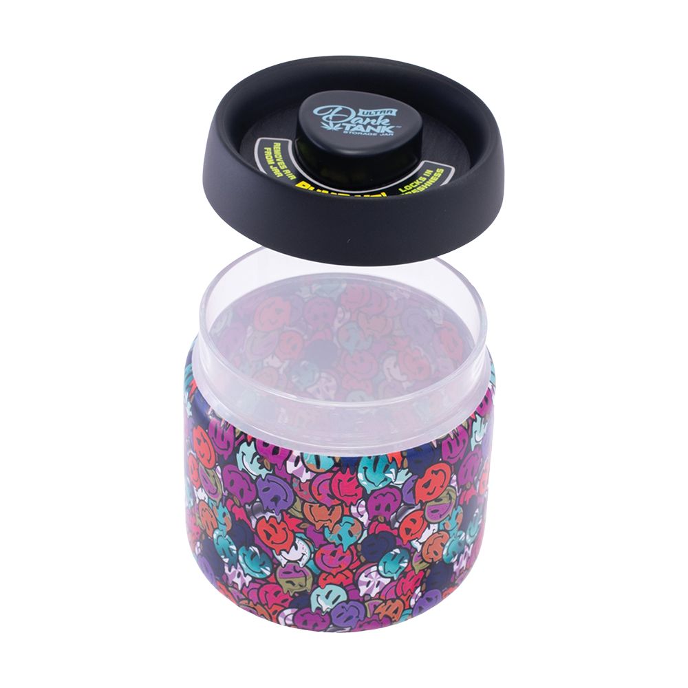 Fujima Dank Tank Vacuum Glass Jar - 4.2" / Melty Smiley, BDD Wholesale