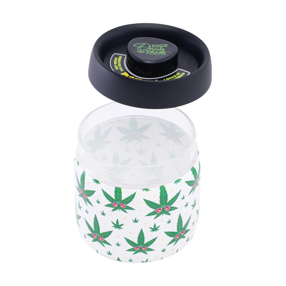 Fujima Dank Tank Vacuum Glass Jar - 4.2" / Hemp Leaf, BDD Wholesale