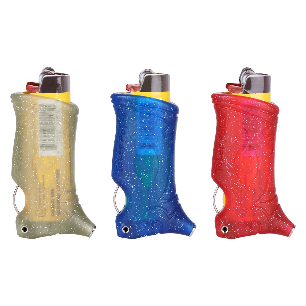 25CT DISPLAY - Toker Poker Lighter Sleeve - Sparkles / Assorted Colors, BDD Wholesale
