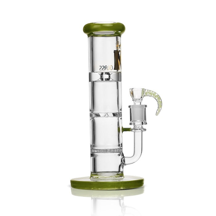 MK Glass Horn Bowl Straight Tube Water Pipe