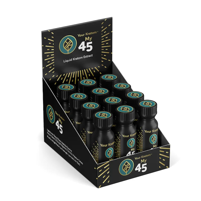 Acrylic Display Full of Kratom Shots (84 bottles)