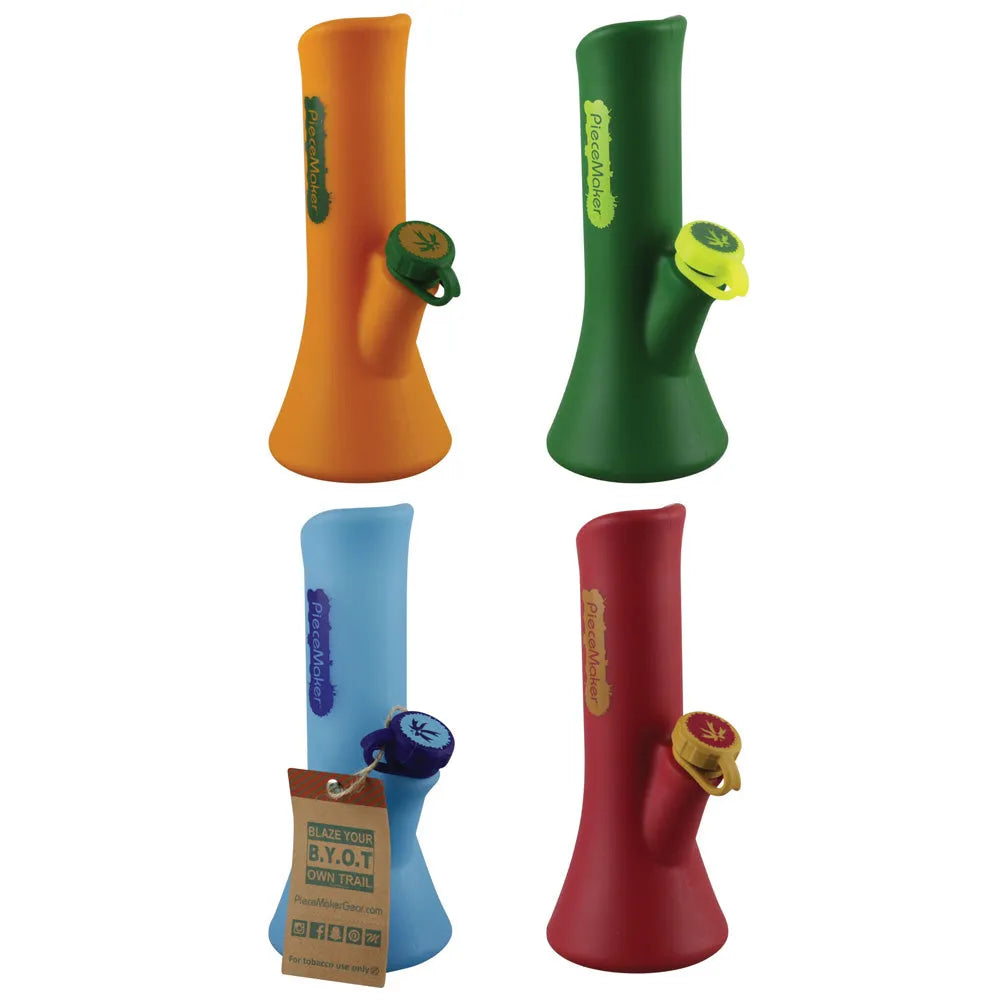 Piecemaker KaliGo Silicone Waterpipe - 8.5" / Colors Vary, BDD Wholesale