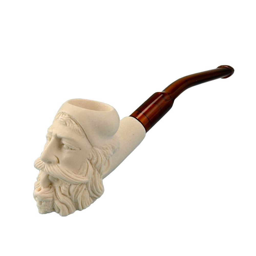 Hand Carved Small Meerschaum Pipe - Dunhill Head
