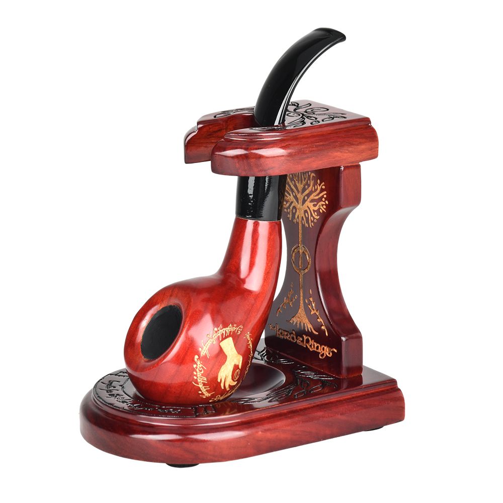 Pulsar Shire Pipes x LoTR MY PRECIOUS Pipe & MIDDLE-EARTH Pipe Stand Bundle - 5.5", BDD Wholesale