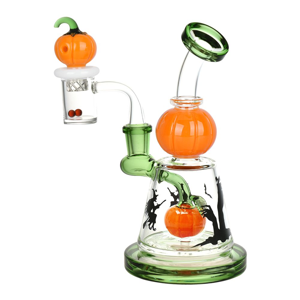 Halloween Ball Glass Dab Rig Set - 6.75" / 14mm F, BDD Wholesale