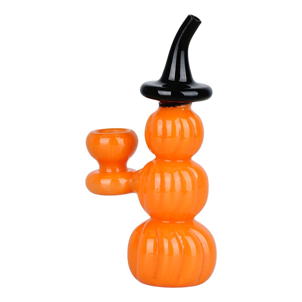 Halloween Pumpkin Pile Up Glass Bubbler - 5.75", BDD Wholesale