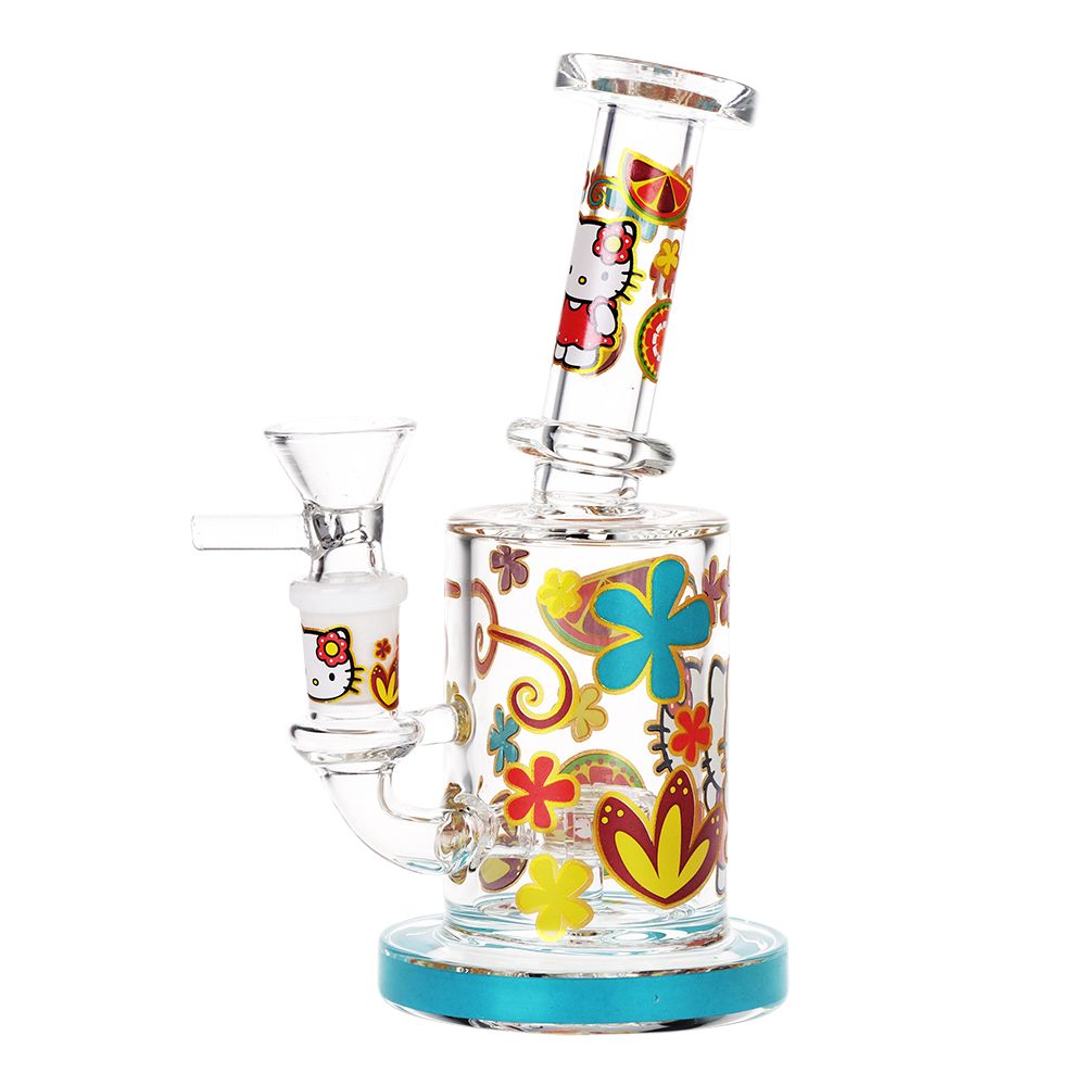 Salutations Kitty Glass Water Pipe | 6.25" | 14mm F, BDD Wholesale