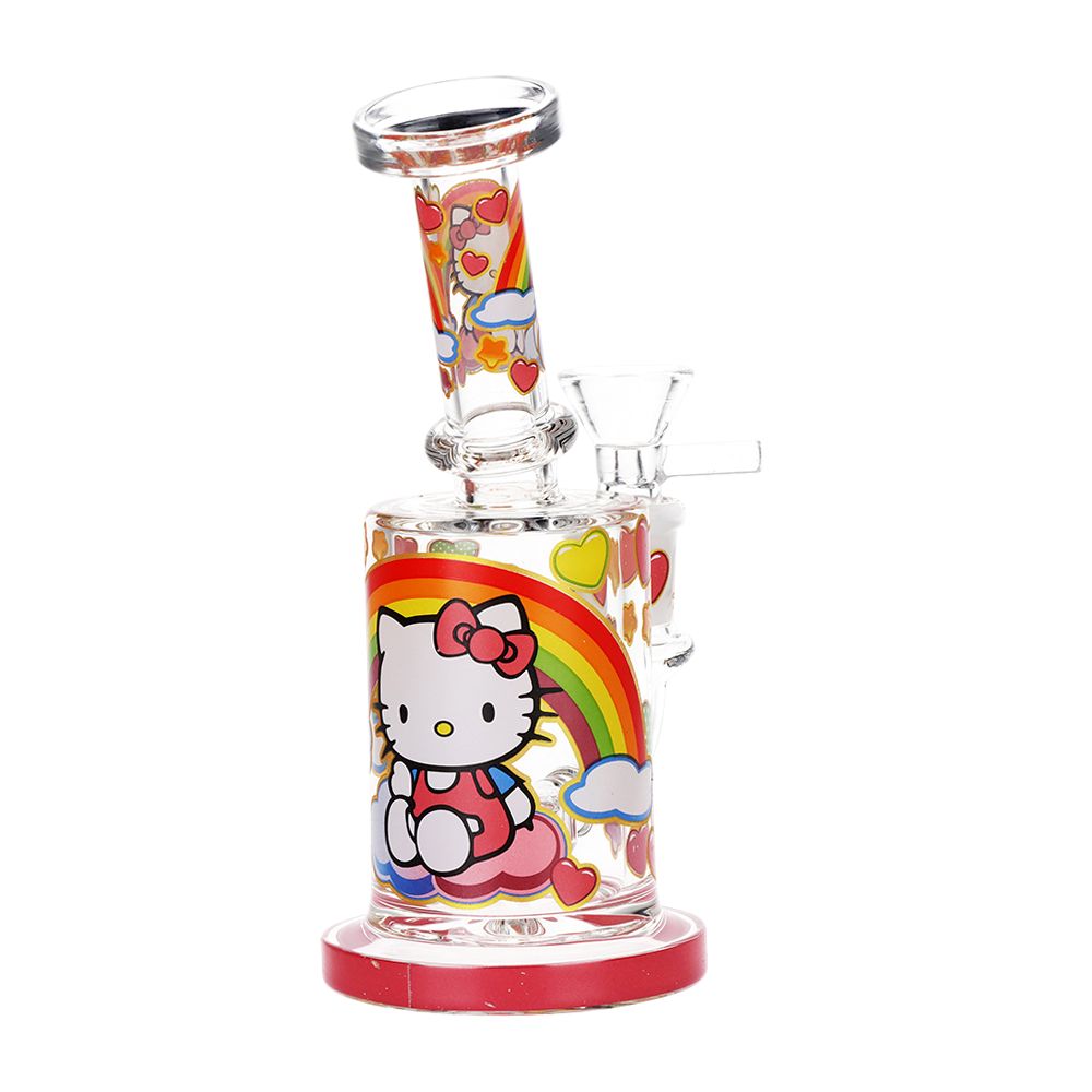 Salutations Kitty Glass Water Pipe | 6.25" | 14mm F, BDD Wholesale