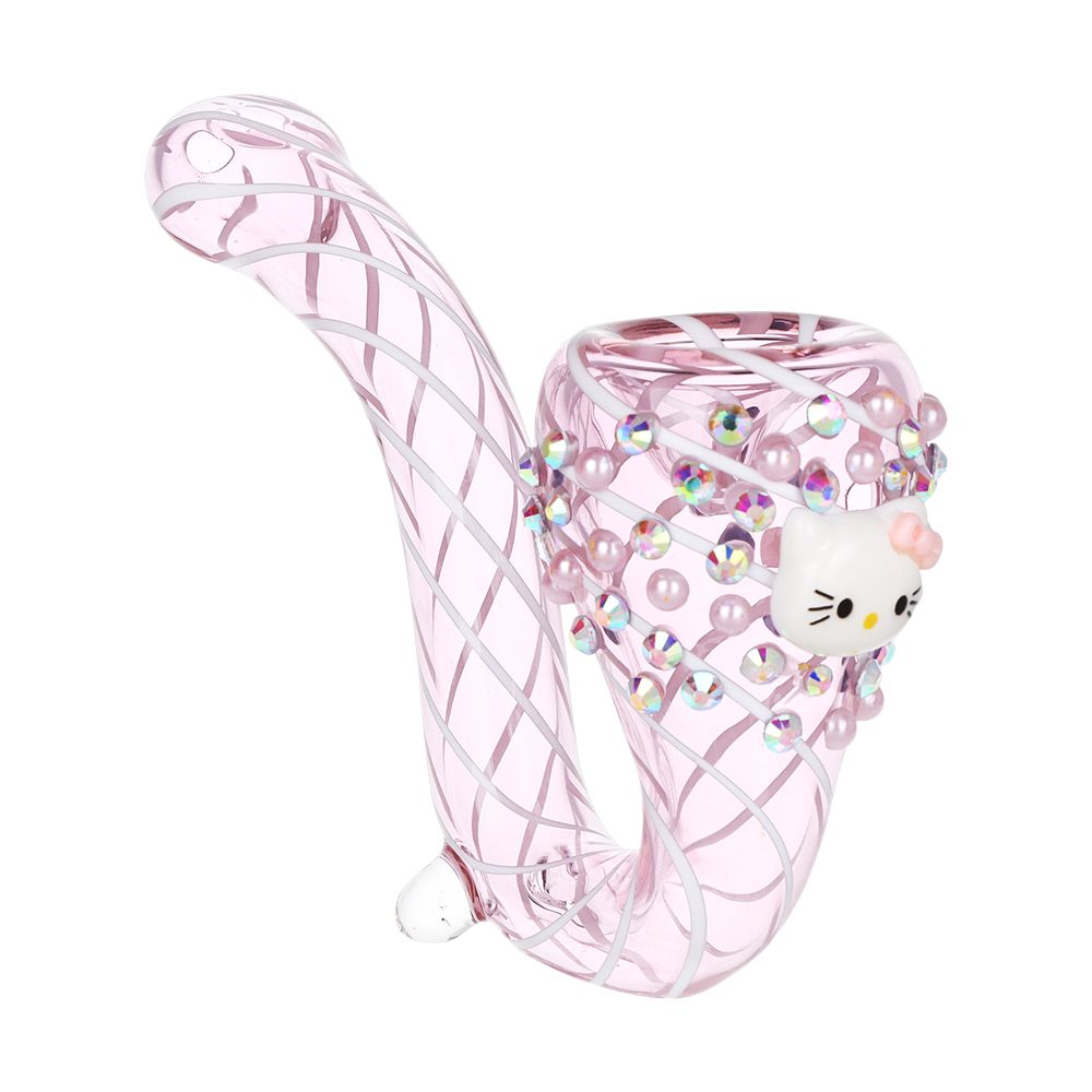 Greetings Kitty Sherlock Glass Pipe - 5.25", BDD Wholesale
