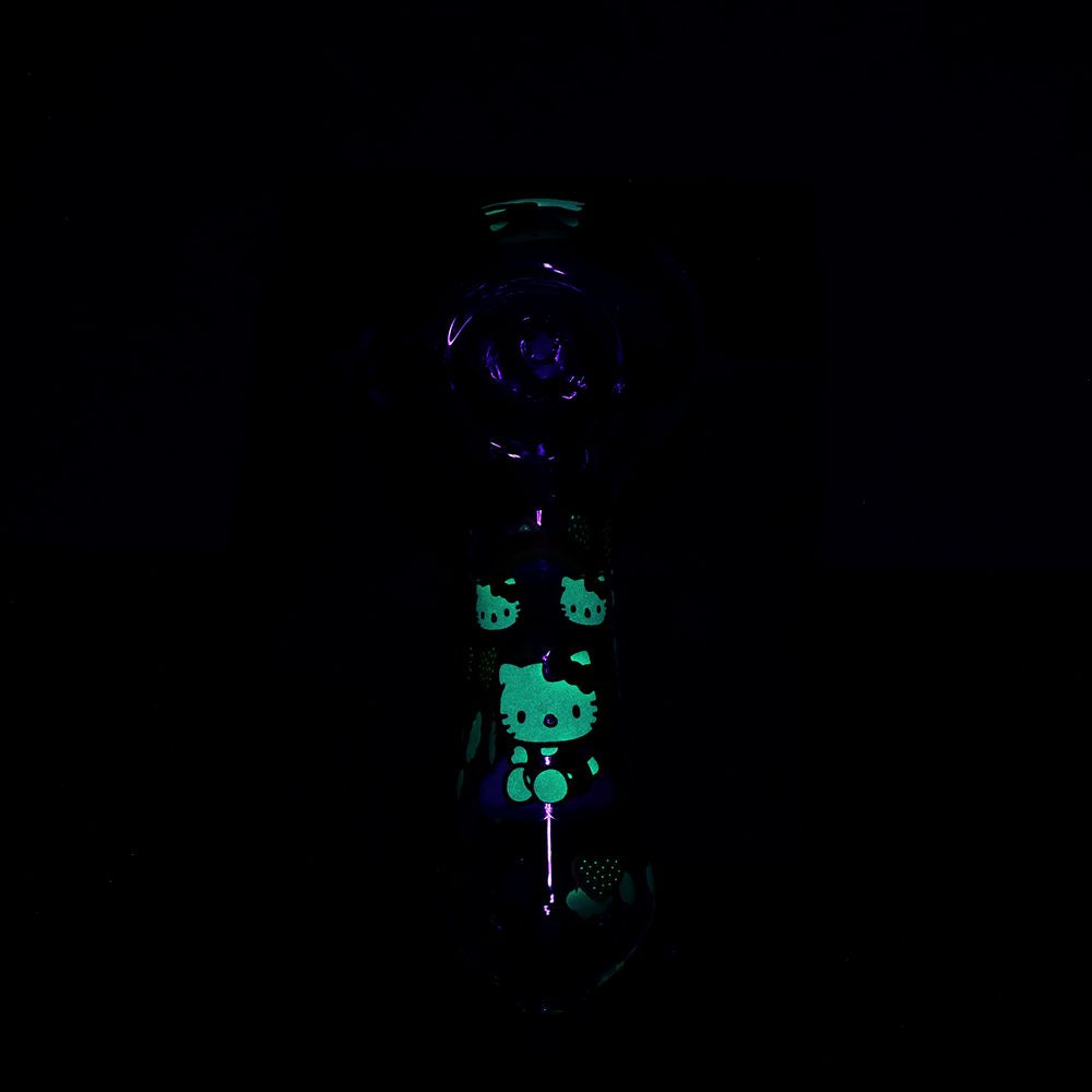 3CT BUNDLE - Cute Kitty Glass Spoon Pipe - 4.5" / Designs Vary, BDD Wholesale