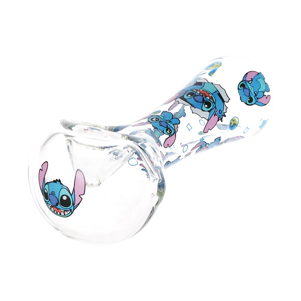 3CT BUNDLE - Little Blue Creature Glass Spoon Pipe - 4.5", BDD Wholesale