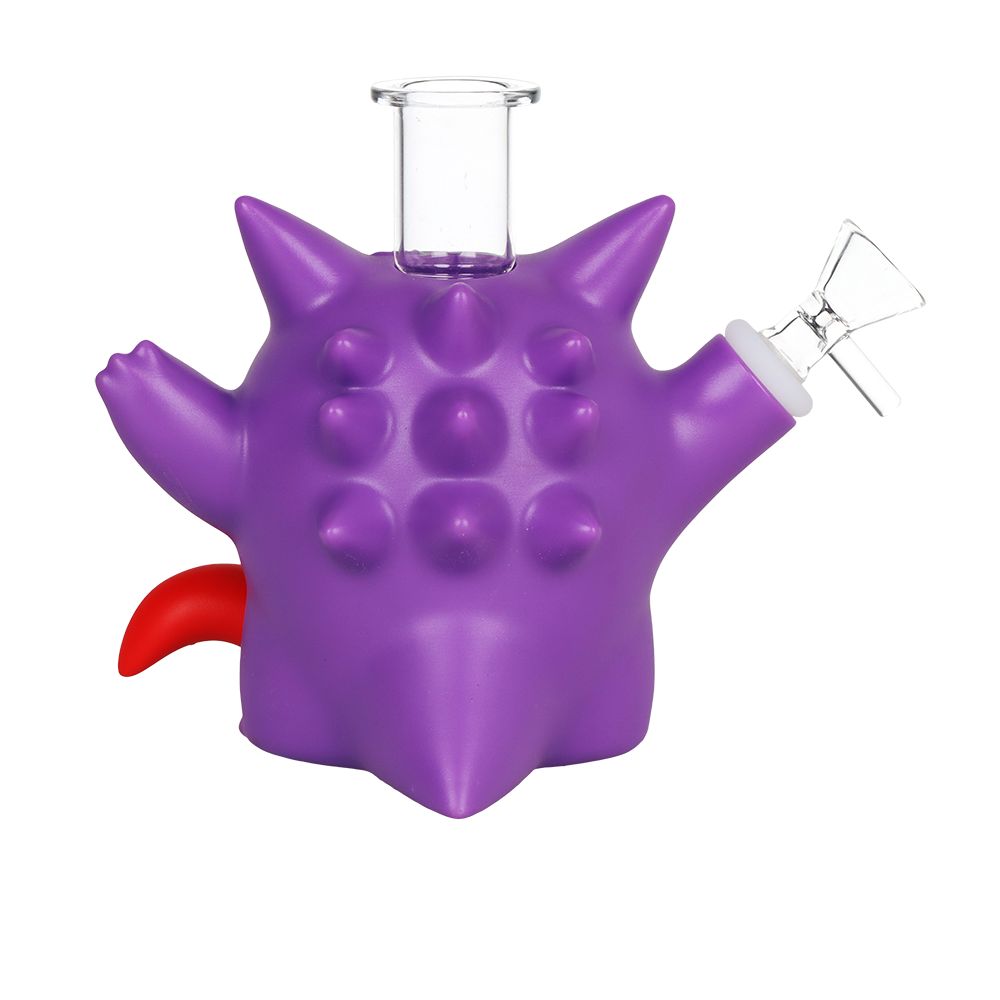 2CT BUNDLE - Symbiote Pocket Monster Vinyl Water Pipe - 5.8" /14mm F / Assorted Colors, BDD Wholesale