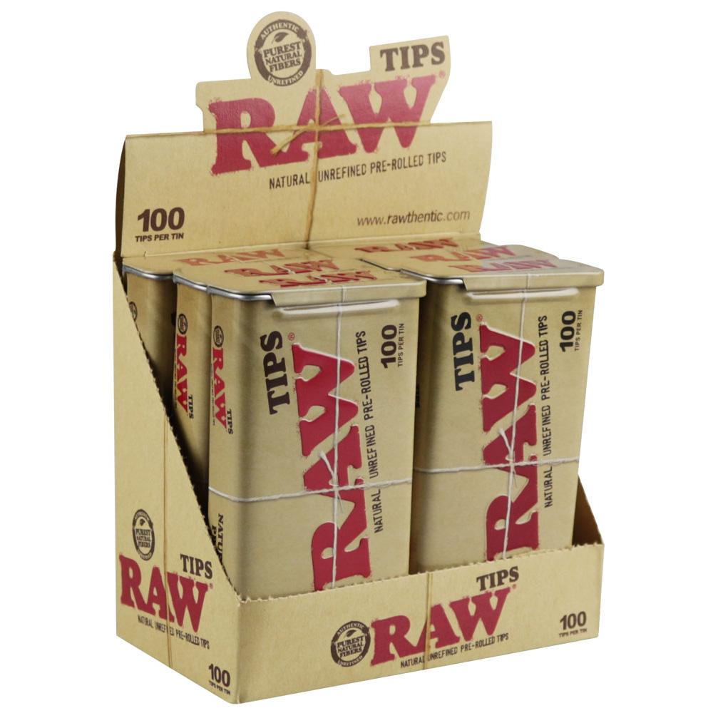 Raw Pre-Rolled Tips Tin, BDD Wholesale