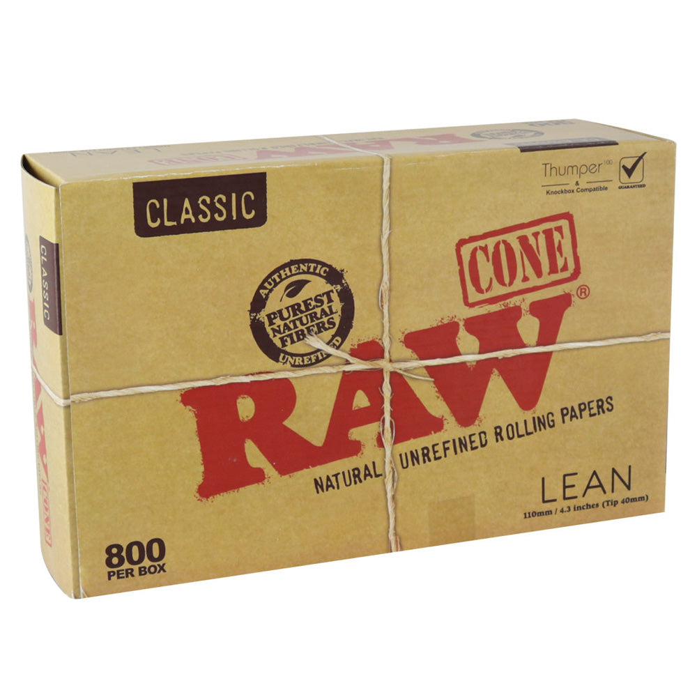 RAW Classic Bulk Lean Cones | 800pc Bulk Box, BDD Wholesale