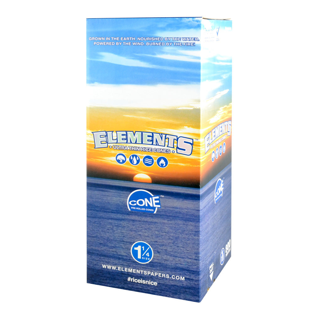 Elements Rice Pre-Rolled Cones Bulk Box | 1 1/4, BDD Wholesale