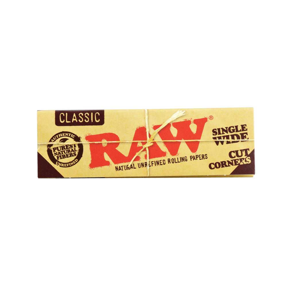 RAW Cut Corners Rolling Papers | Single Wide, BDD Wholesale