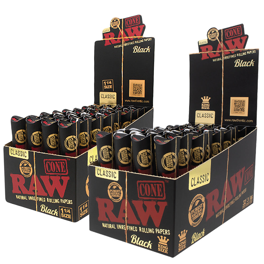 RAW Black Cone | 32pc Display, BDD Wholesale