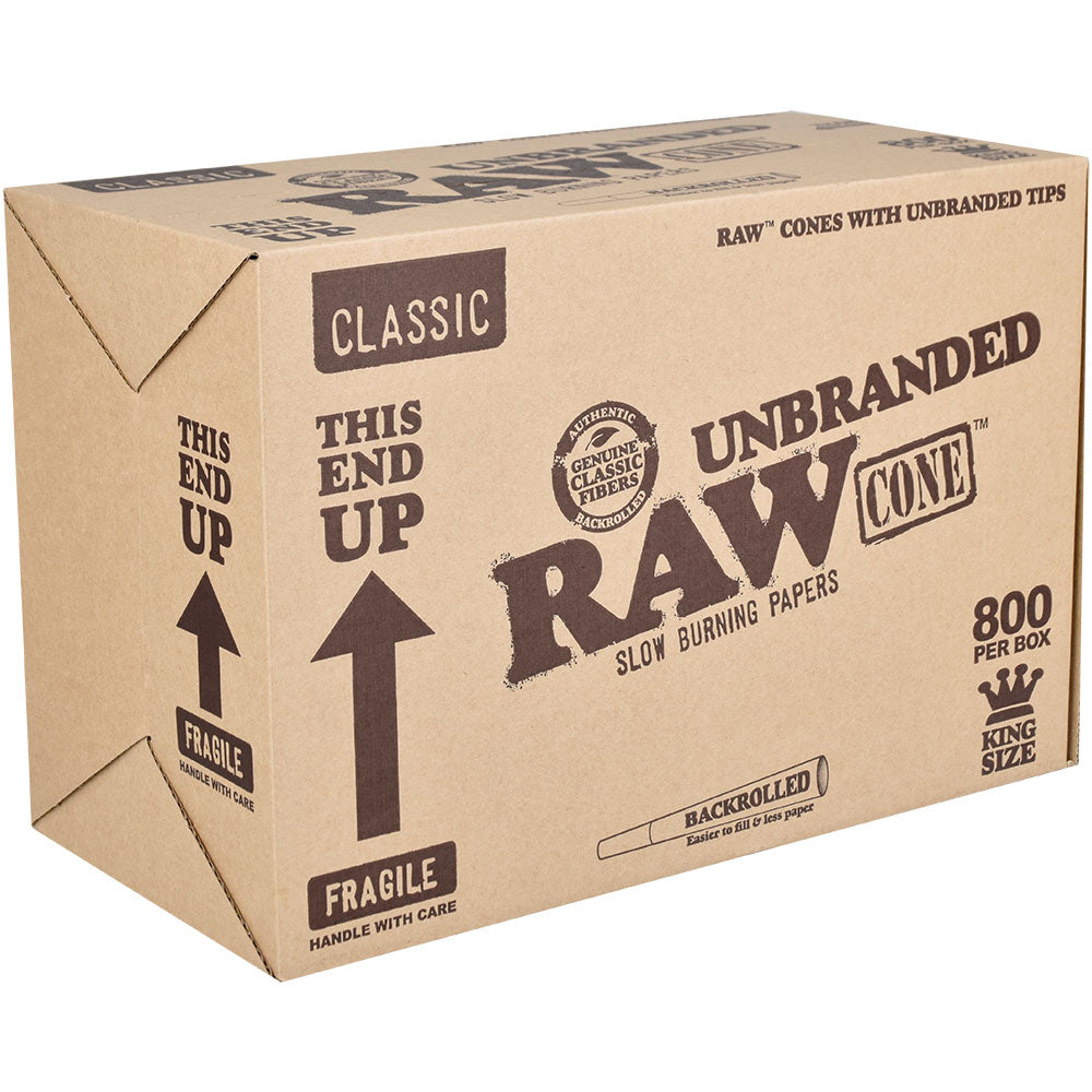 800PC BOX - Raw Unbranded Classic Cone - Kingsize, BDD Wholesale