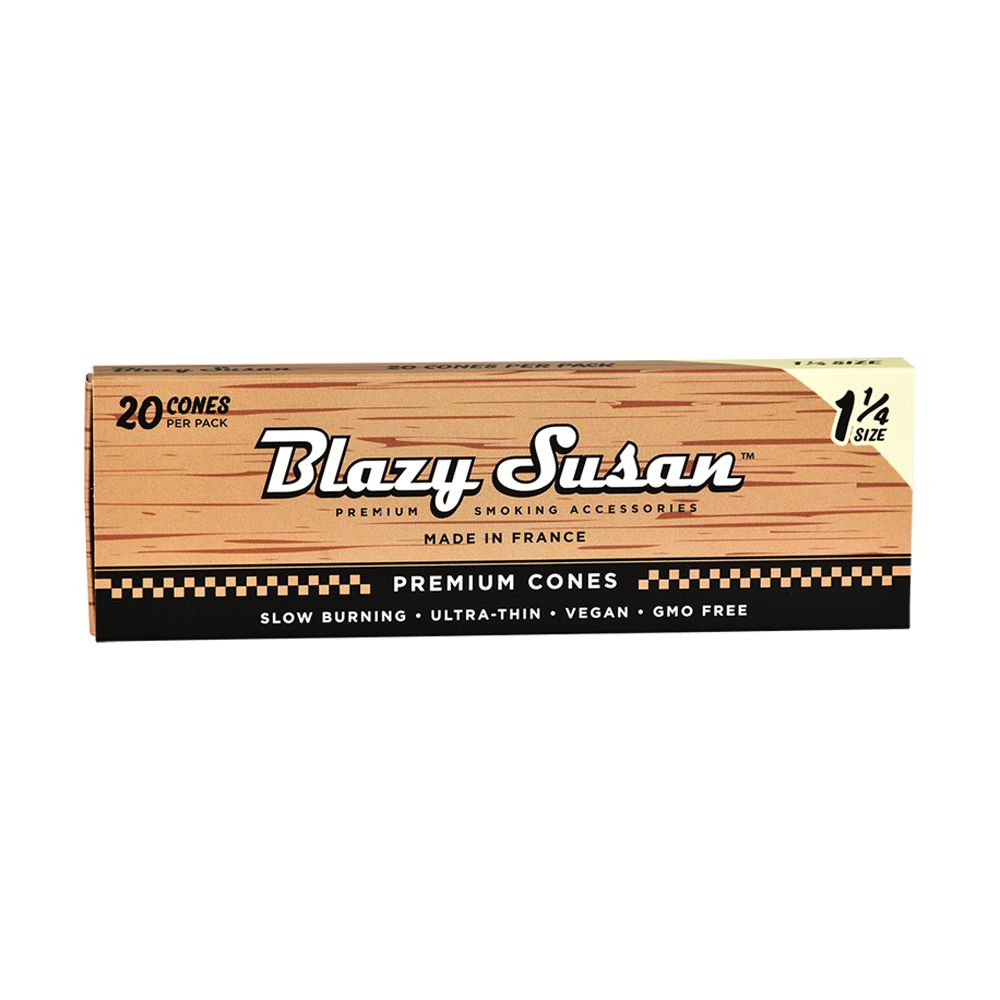 Blazy Susan Pre-Rolled Cones Slide Box | 1 1/4 | 20pc | 12pk Display Blazy Susan Pre-Rolled Cones Slide Box | 1 1/4 | Cone, BDD Wholesale