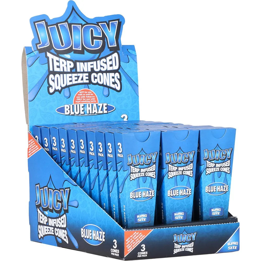 Juicy Terp Infused Squeeze Pre-Rolled Cones | Blue Haze | 30pk Display, BDD Wholesale