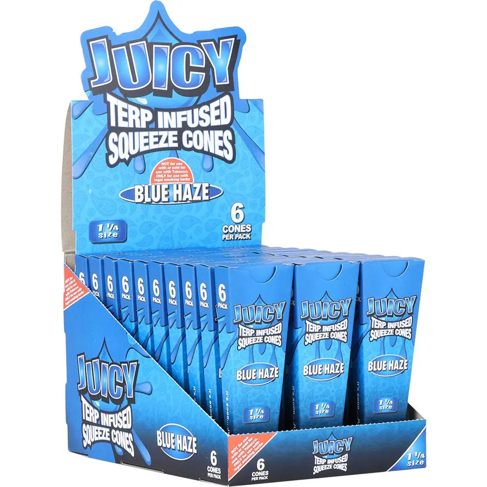 Juicy Terp Infused Squeeze Pre-Rolled Cones | Blue Haze | 30pk Display, BDD Wholesale