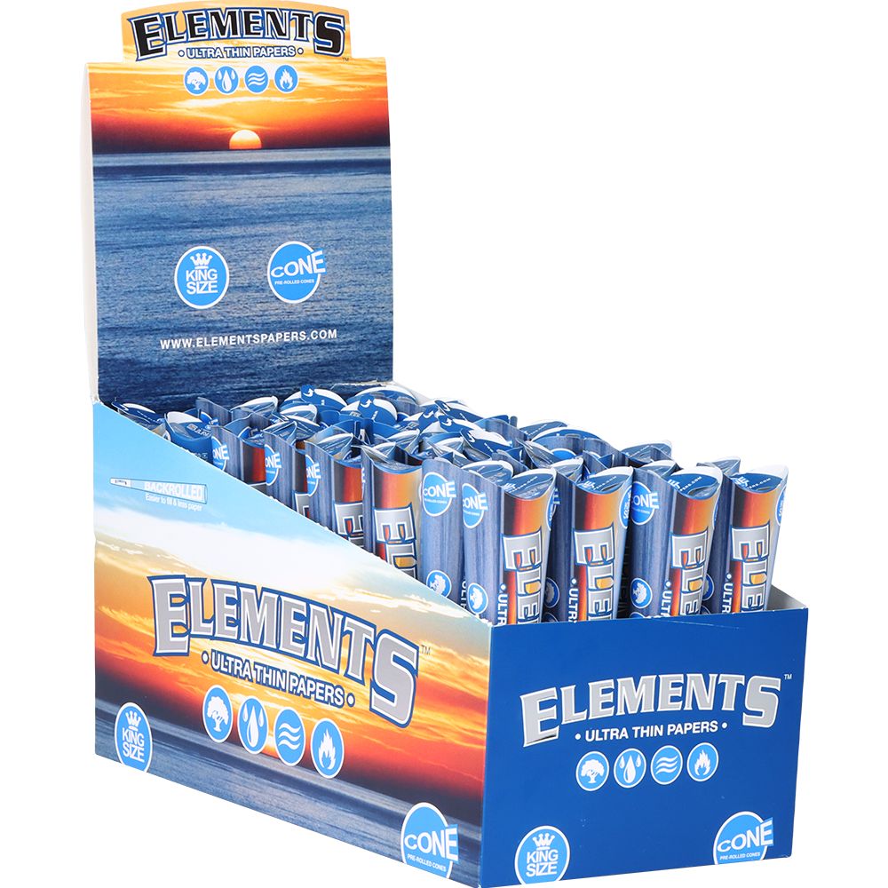 Elements Ultra Thin Pre-Rolled Cones | 32pk Display, BDD Wholesale
