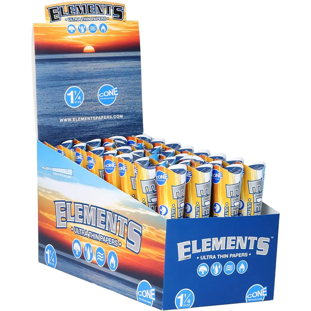 Elements Ultra Thin Pre-Rolled Cones | 32pk Display, BDD Wholesale