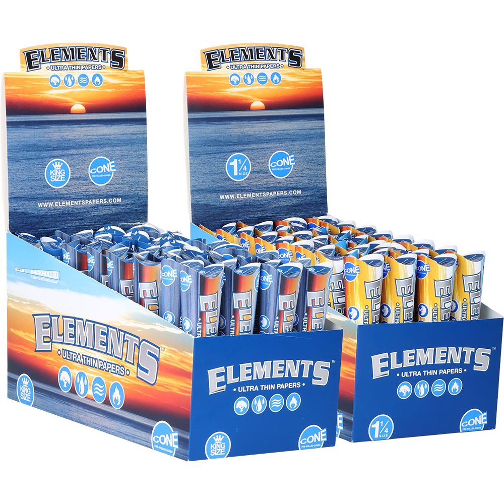 Elements Ultra Thin Pre-Rolled Cones | 32pk Display, BDD Wholesale