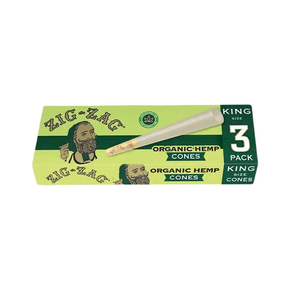 Zig Zag Organic Hemp Cones | 24pk Display, BDD Wholesale