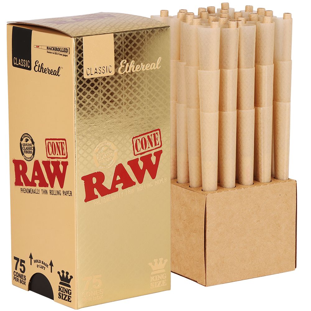 RAW Ethereal Cones | 75pc Box, BDD Wholesale
