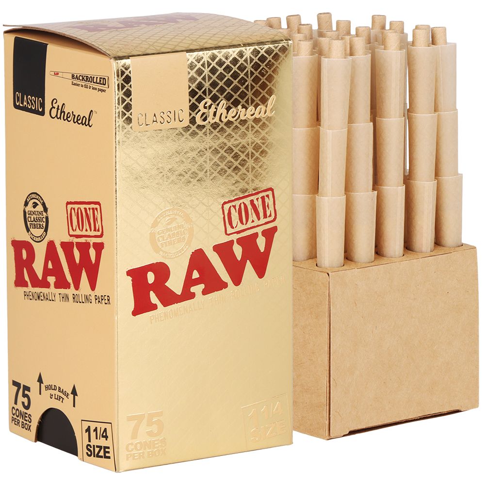 RAW Ethereal Cones | 75pc Box, BDD Wholesale