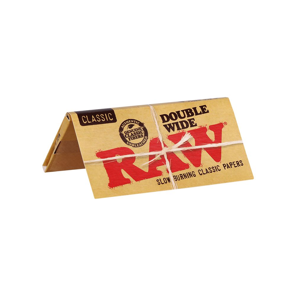50CT DISPLAY - RAW Classic Double Wide Rolling Papers - 34pc, BDD Wholesale