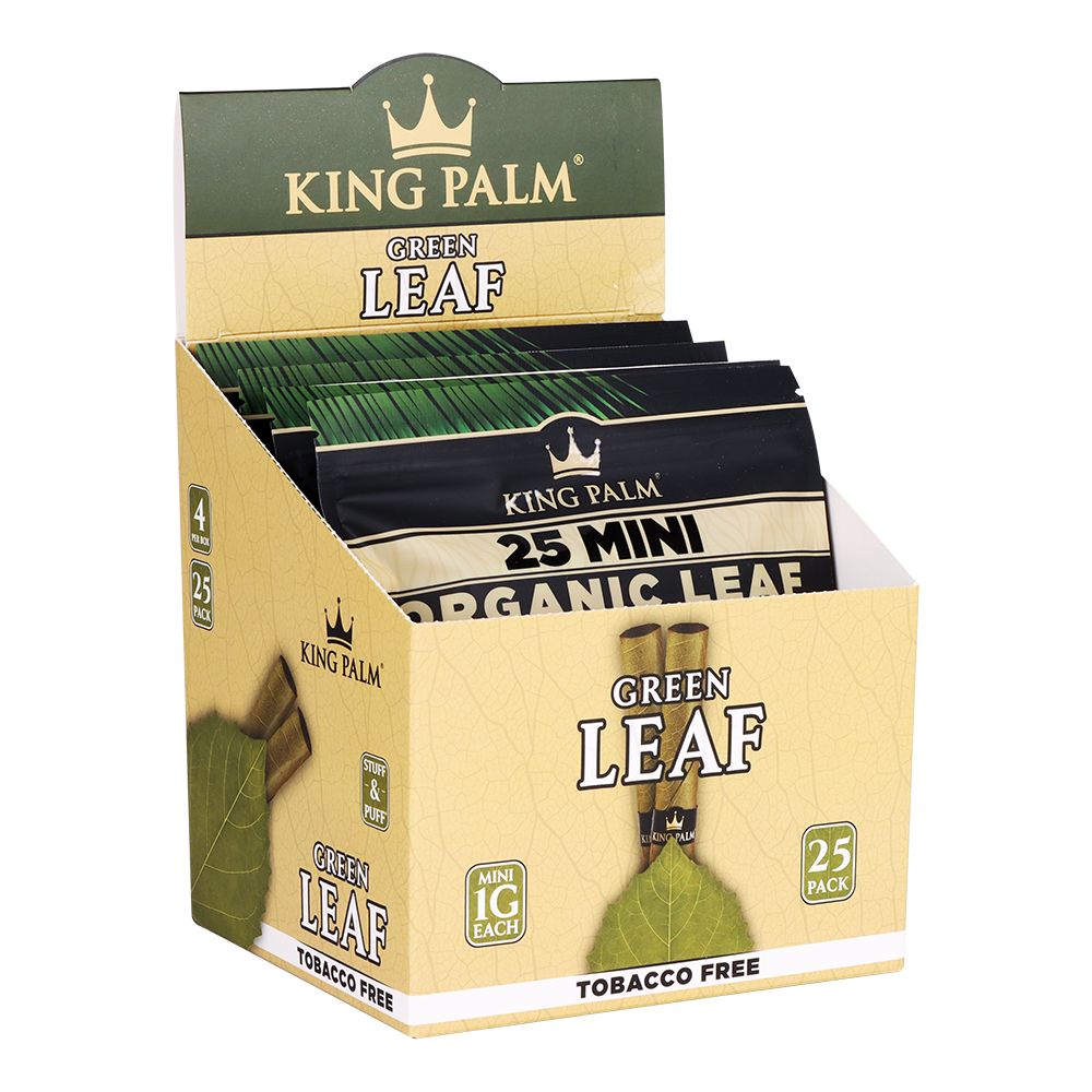 4CT DISPLAY - King Palm Hand Rolled Leaf - 25pc / Mini, BDD Wholesale