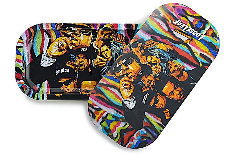 Slim 3D Holographic Metal Rolling Tray w/ Magnetic Lid (S9)