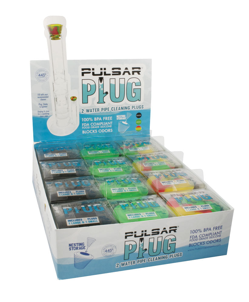 12PC DISPLAY - Pulsar Plug - Assorted Colors, BDD Wholesale